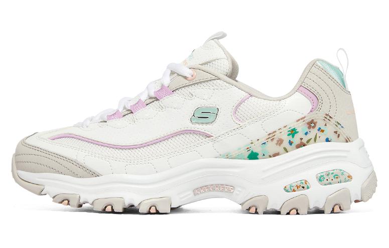 (Women) Skechers D'Lites 1.0 'White Grey Pink' 149642-WMLT