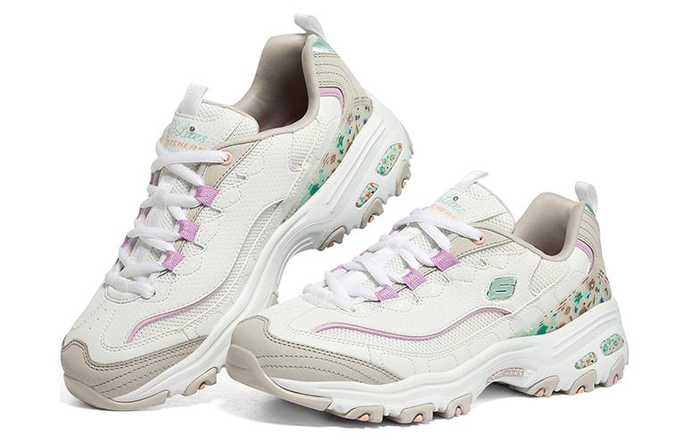 Lookbook (W) Skechers D'Lites 1.0 'Blanco Gris Rosa' 149642-WMLT