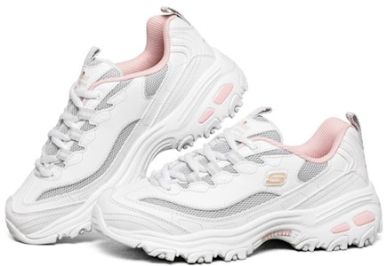 (W) Skechers D'lites 1.0 Putih/Abu/Pink 66666214-WGYP Lookbook (W) Skechers D'lites 1.0 Putih/Abu/Pink 66666214-WGYP