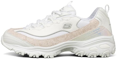 (Women) Skechers D'Lites 1.0 Clunky Shoes White 149462-WHT (Women) Skechers D'Lites 1.0 Clunky Shoes White 149462-WHT
