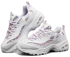 (W) スケッチャーズ D'Lites ダッドシューズ 白/紫 11981-WLV Lookbook (W) スケッチャーズ D'Lites ダッドシューズ 白/紫 11981-WLV