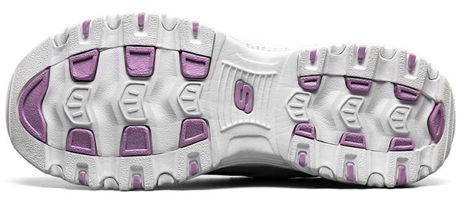 (Women) Skechers D'Lites 1.0 Low-Top Daddy Shoes White/Purple 11981-WLV Purchase (Women) Skechers D'Lites 1.0 Low-Top Daddy Shoes White/Purple 11981-WLV
