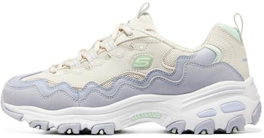 (Women) Skechers D'LITES 1.0 'White Purple' 149792-WPW (Women) Skechers D'LITES 1.0 'White Purple' 149792-WPW