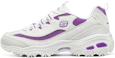 (Women) Skechers D'LITES 1.0 'White Purple' 896204-WPR (Women) Skechers D'LITES 1.0 'White Purple' 896204-WPR
