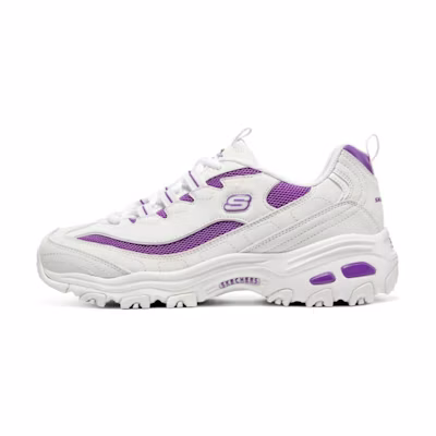 (W) Skechers D'LITES 1.0 'White Purple'