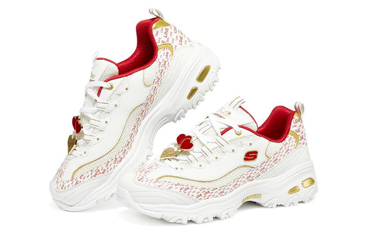 (W) Skechers D'Lites 1.0 'White Red' 圖 3