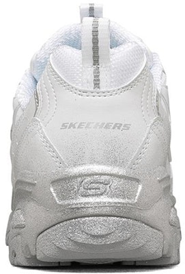 (Women) Skechers D'Lites 1.0 Low-Top Running Shoes White/Silver 149231-WSL Shop (Women) Skechers D'Lites 1.0 Low-Top Running Shoes White/Silver 149231-WSL