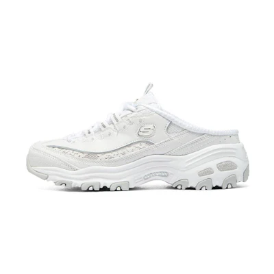 (W) Skechers D'lites 1.0 'White Silver'