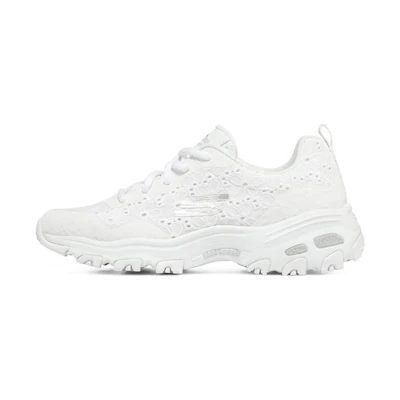 (W) Skechers DLites 1.0 'White Silver'