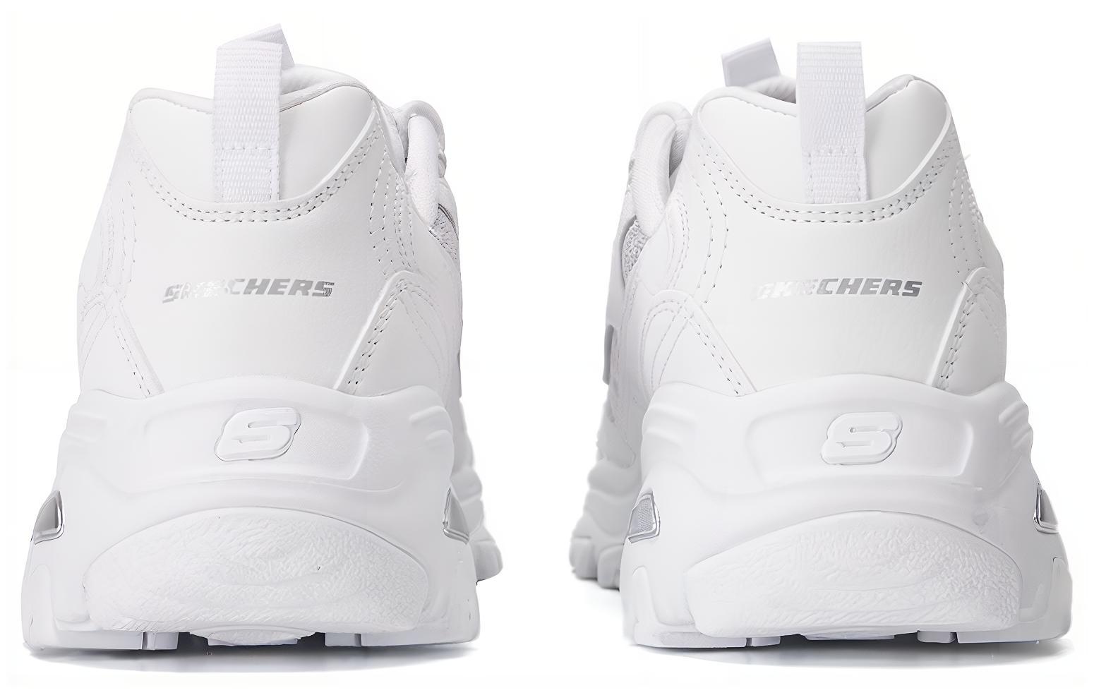 Shop Skechers D'LITES 1.0 減震防滑耐磨 低筒 老爹鞋 女款 白銀色