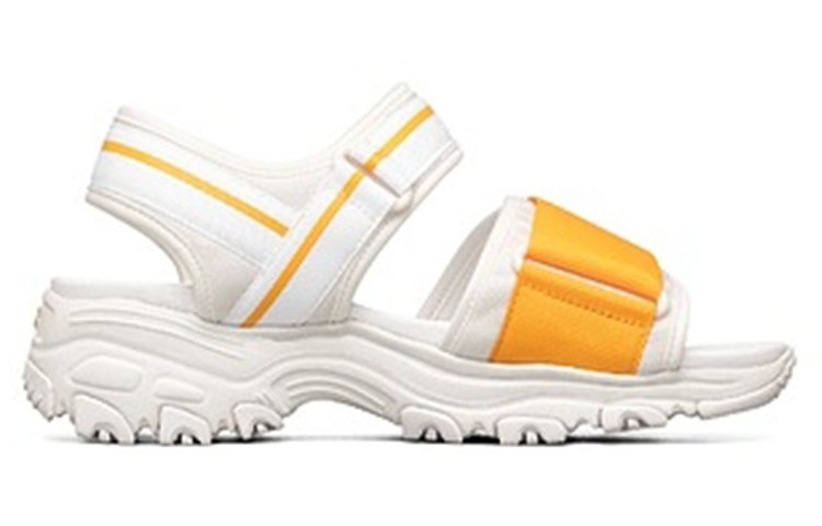Order Skechers D‘Lites 1.0 露趾平底運動涼鞋 女款 黃白