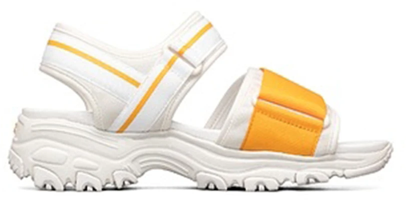 Skechers D‘Lites 1.0 露趾平底運動涼鞋 女款 黃白 Order Skechers D‘Lites 1.0 露趾平底運動涼鞋 女款 黃白