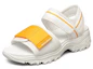 Lookbook Skechers D‘Lites 1.0 露趾平底運動涼鞋 女款 黃白