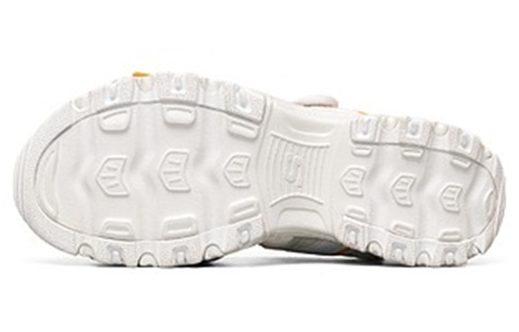 Shop Skechers D‘Lites 1.0 露趾平底運動涼鞋 女款 黃白