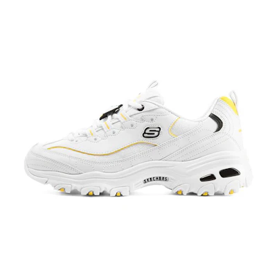 (W) Skechers D'Lites 1.0 'White Yellow'