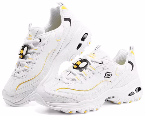 (Women) Skechers D'Lites 1.0 'White Yellow' 896140-WYL Lookbook (Women) Skechers D'Lites 1.0 'White Yellow' 896140-WYL