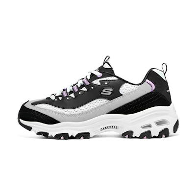 (W) Skechers D'LITES 1.0 'Black'