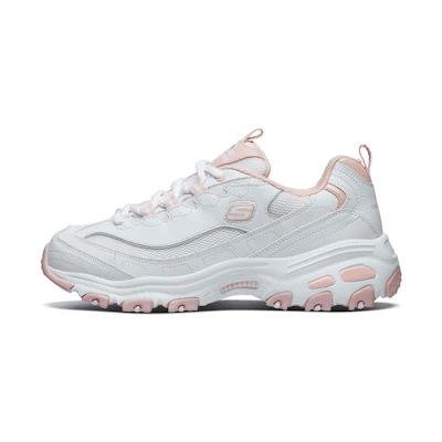 (W) Skechers D'lites 1.0 Pink/White
