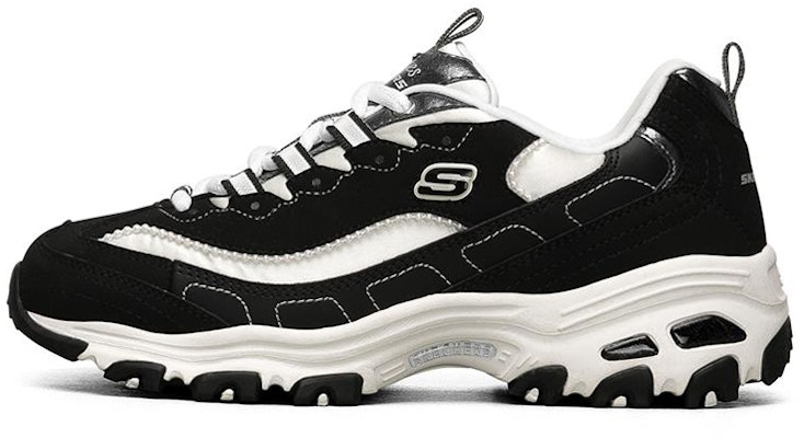 (Women) Skechers D Lites 1.0 Low Chunky Shoes Black 149463-BKW Buy (Women) Skechers D Lites 1.0 Low Chunky Shoes Black 149463-BKW