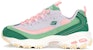(W) Skechers D'Lites 1.0 Kasut Trendy Hijau/Merah Jambu 149906-GRPK