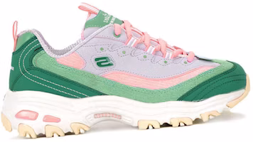 Order (Women) Skechers D'Lites 1.0 Dad Shoes Green/Pink 149906-GRPK