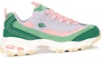 Order (W) Skechers D'Lites 1.0 Kasut Trendy Hijau/Merah Jambu 149906-GRPK