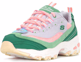 Lookbook (Women) Skechers D'Lites 1.0 Dad Shoes Green/Pink 149906-GRPK