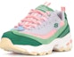 Lookbook (W) Skechers D'Lites 1.0 Kasut Trendy Hijau/Merah Jambu 149906-GRPK