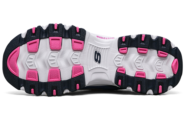 Shop Skechers D'LITES 1.0 夾心糖果熊 潮流百搭休閒 低幫 老爹鞋 女款 灰藍色