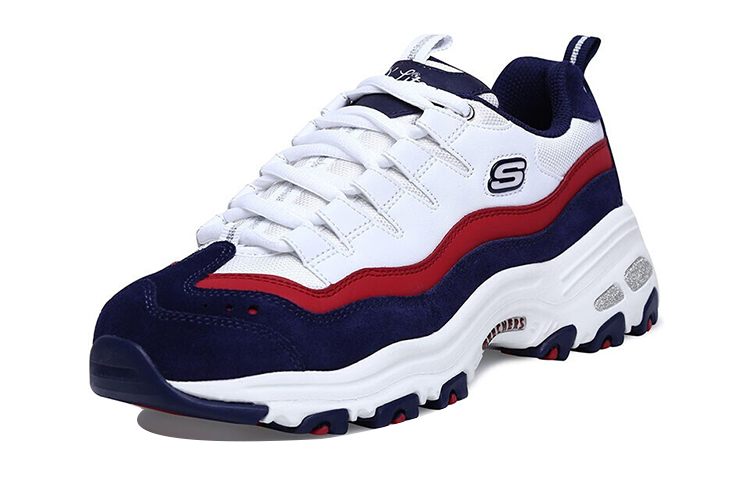 Shop (W) Skechers D'Lites 1.0 Kasut Chunky Rendah Putih/Biru 13141-WNVR