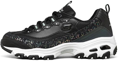 (Women) Skechers D'Lites 1.0 Low-Top Daddy Shoes Black 149462-BKW (Women) Skechers D'Lites 1.0 Low-Top Daddy Shoes Black 149462-BKW