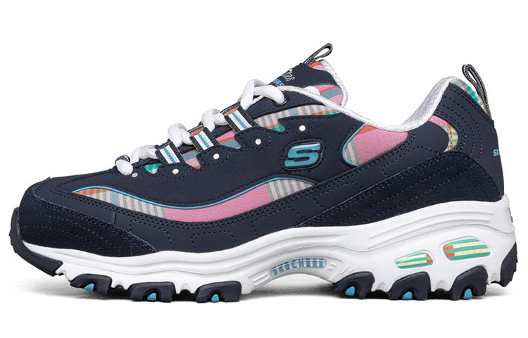 (Women) Skechers D'Lites 1.0 Low-Top Running Shoes Blue 149467-NVMT