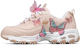 (Women) Skechers D'lites 1.0 Low-Top Running Shoes Pink 149233-LTPK (Women) Skechers D'lites 1.0 Low-Top Running Shoes Pink 149233-LTPK