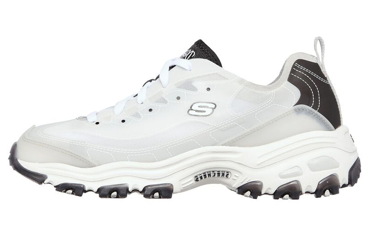 (Women) Skechers D'Lites 1.0 Low-Top Running Shoes Grey 149235-WBK