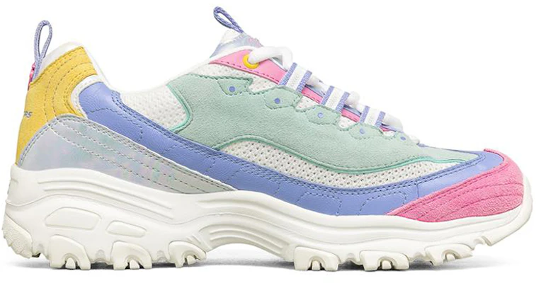 (W) Skechers D'lites 1.0 Kasut Lari Low-Top Biru/Merah Jambu/Kuning 149475-WMLT Order (W) Skechers D'lites 1.0 Kasut Lari Low-Top Biru/Merah Jambu/Kuning 149475-WMLT