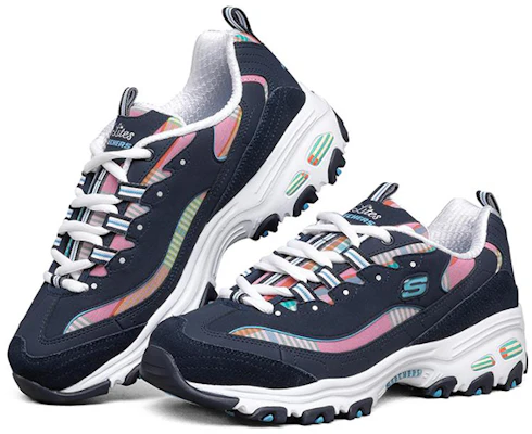 (W) Skechers D'Lites 1.0 Sepatu Lari Rendah Biru 149467-NVMT Lookbook (W) Skechers D'Lites 1.0 Sepatu Lari Rendah Biru 149467-NVMT