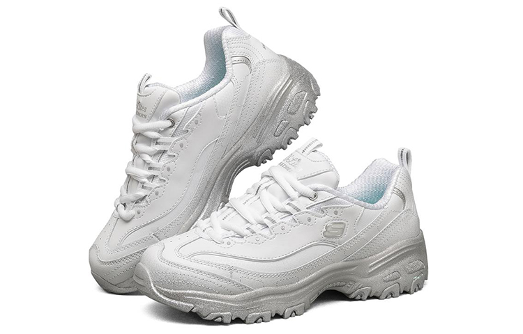 Lookbook (W) スケッチャーズ D'Lites 1.0 白/銀 ローカット 149231-WSL