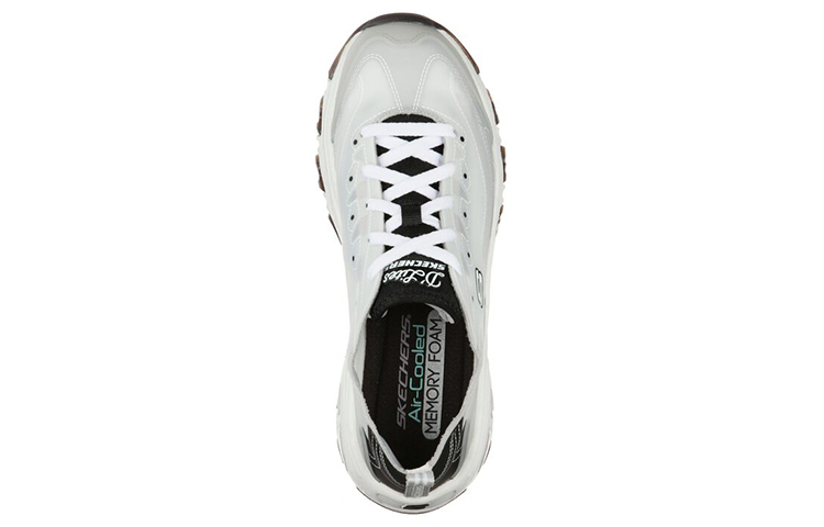Lookbook (W) Skechers D'Lites 1.0 Tenis Low-Top para Correr Gris 149235-WBK