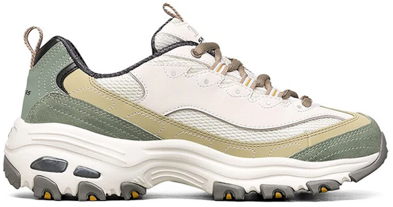 Lookbook (Women) Skechers D'Lites 1.0 Low-Top Running Shoes Green '' 13167-NTOL