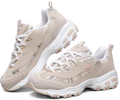Lookbook Skechers D'LITES 1.0 低幫 運動休閒鞋 女款 灰褐色