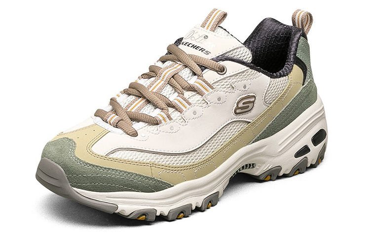 Shop (Women) Skechers D'Lites 1.0 Low-Top Running Shoes Green '' 13167-NTOL
