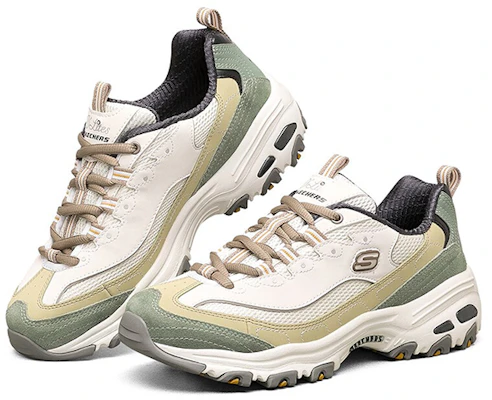(Women) Skechers D'Lites 1.0 Low-Top Running Shoes Green '' 13167-NTOL Purchase (Women) Skechers D'Lites 1.0 Low-Top Running Shoes Green '' 13167-NTOL