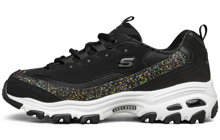 (Women) Skechers D'lites 1.0 Low-Top Sneakers Black/White 149241-BKW