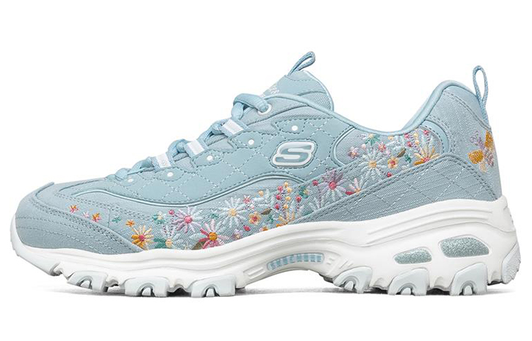 (Women) Skechers D'Lites 1.0 Low-TopRunning Shoes Blue 149465-BLU