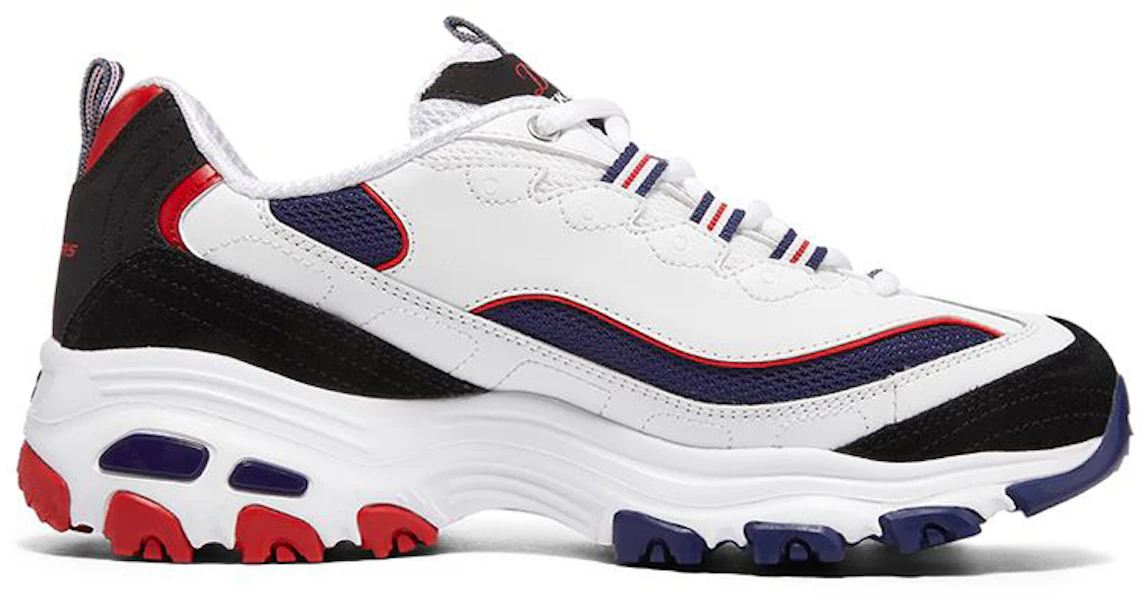 (Women) Skechers D'Lites 1.0 Low-tops Sport Shoes Navy-Blue 'White Navy Blue Red' 149781-WNVR Lookbook (Women) Skechers D'Lites 1.0 Low-tops Sport Shoes Navy-Blue 'White Navy Blue Red' 149781-WNVR