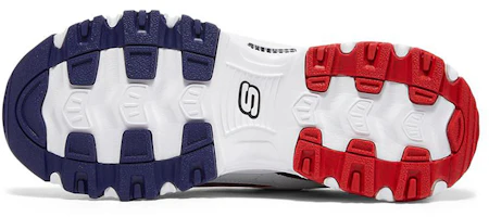 Details for (Women) Skechers D'Lites 1.0 Low-tops Sport Shoes Navy-Blue 'White Navy Blue Red' 149781-WNVR