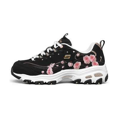 (W) Skechers D Lites 1.0 Running Shoes Black