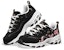 (W) Skechers D Lites 1.0 Kasut Lari Hitam 149239-BKPK