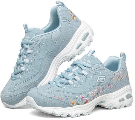 Skechers D'Lites 1.0 低幫運動鞋 女款 藍 Lookbook Skechers D'Lites 1.0 低幫運動鞋 女款 藍
