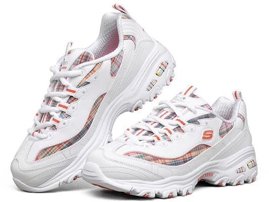 (Women) Skechers D Lites 1.0 Low Top Running Shoes White 149467-WMLT Lookbook (Women) Skechers D Lites 1.0 Low Top Running Shoes White 149467-WMLT